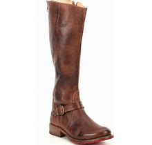 Bed Stu Glaye Leather Buckled Tall Riding Boots, Womens, 6M, Teak Rustic