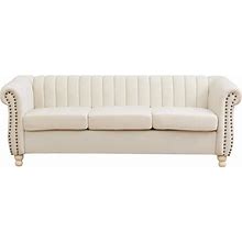 Ocstta Flannelette Living Room Furniture Sets,Living Room Sofa Set Apply To Office And Home (Sofa) Beige