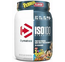 Dymatize Iso100 Hydrolyzed Whey Isolate Protein Powder, Fruity Pebbles, 20 Servings