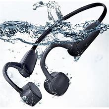 Bone Conduction Headphones Waterproof Headphones For Swimming - Bluetooth MP3 Player Wireless IPX8 Sport Earphones Open Ear 16GB With Mic Noise