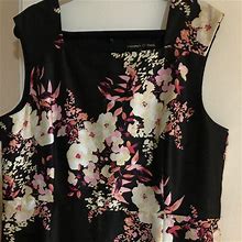 Preston & York Dresses | Nwot Preston & York Floral Shift Dress | Color: Black/Cream | Size: 18