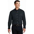 Port Authority Mens Long Sleeve Button Down Twill Dress Shirt With Pocket S600T