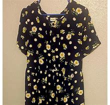 Blair Dresses | 90S Blair Midi Floral Sun Dress | Color: Blue/Yellow | Size: L