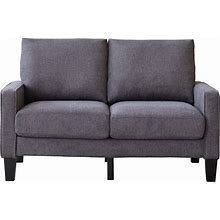 Modern Living Room Furniture Loveseat - Dark Grey