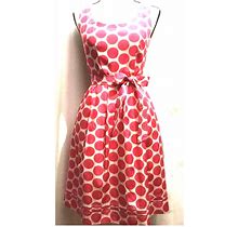 Banana Republic Dresses | Banana Republic Rose/ Pink Silk Cotton Dress 0 | Color: Pink/White | Size: 0