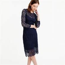 NWT J.Crew Collection Lace Sheath Dress Size 00 NAVY