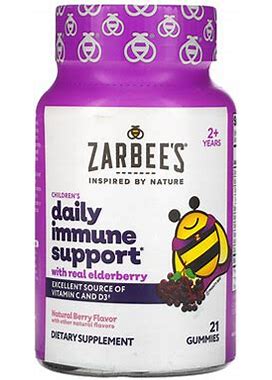 Zarbee's, Children's Daily Immune Support, 2+ Years, Natural Berry, 21 Gummies, ZAR-00273