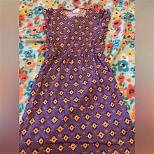 Lularoe Dresses | Free With $25 Bundle Lularoe Kids Dress Size 12 | Color: Orange/Purple | Size: 12G