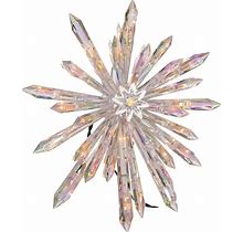 Kurt S. Adler Kurt Adler UL 30-Light Crystal Snowflake Treetop, 11.25In, Clear