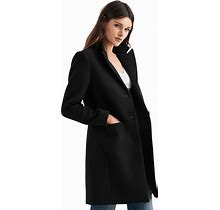 Plus Size Women's Classic Wool-Blend Coat By Ellos In Black (Size 24)