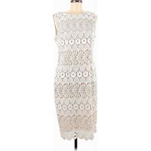 Liz Claiborne Casual Dress: Ivory Dresses - Women's Size 8