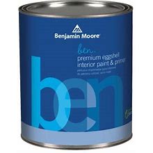 Benjamin Moore Ben Waterborne Interior Paint, Eggshell Finish, Quart
