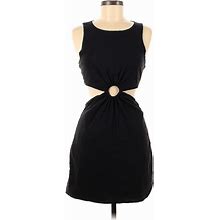 Zara Casual Dress: Black Solid Dresses - Women's Size Medium