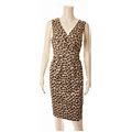 Boden Womens Gray And Brown Dots Cotton Dress Sz 8R