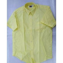 Boys Rifle/Kaynee Yellow Short Sleeve Dress/Casual Shirt Size 18
