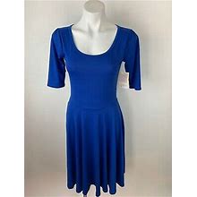 Lularoe Royal Blue Nicole Fit Flare Dress Small