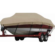 Seamander Boat cover,19ft-20ft Trailerable Heavy Duty 600D Waterproof Boat Cover, Fit V-Hull Tri-Hull Fishing Ski Pro-Style Bass Boats, Full Size (Mo