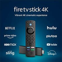 Fire TV Stick 4K Streaming Device With Latest Alexa Voice Remote (Includes TV Controls), Dolby Vision