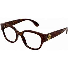 Gucci GG1411O-005 Havana Rectangle Women Eyeglasses
