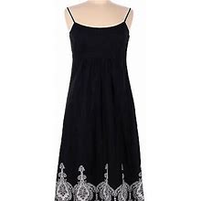 Ann Taylor Loft Black Empire Waist Sundress Size 4 Petite Cotton