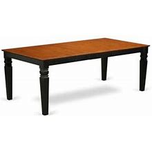 East West Furniture Logan Traditional Wood Dining Table In Black And Cherry