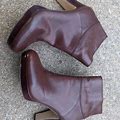 Nine West Shoes | Women's Nine West Brown Leather Heeled Booties 8m | Color: Brown | Size: 8