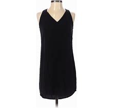 Old Navy Casual Dress - Shift V Neck Sleeveless: Black Print Dresses - Women's Size X-Small