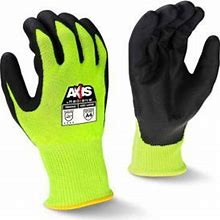 Radians® RWG564L Axis™ Cut Resistant Gloves, Foam Nitrile Palm, Hi-Vis Grn/Blk, L, 1 Pair