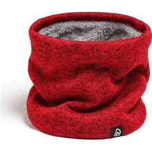 2023 New Solid Cashmere Plush Warm Winter Ring Scarf Women Men Knitted Full Face Mask Ring Neck Scarves Bufanda Thick Muffler Knitted Plush Neck Cover