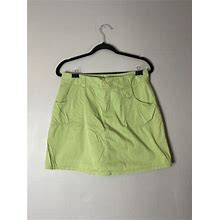 White Stag Womens Size 6 Green Stretch Skirt Skort With Pockets