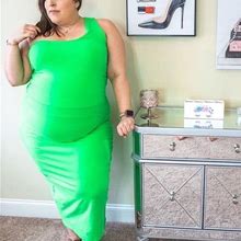 Rebdolls Dresses | One Shoulder Green Maxi Dress | Color: Green | Size: 3X