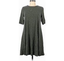 Old Navy Casual Dress - Midi: Green Stripes Dresses - Women's Size Medium