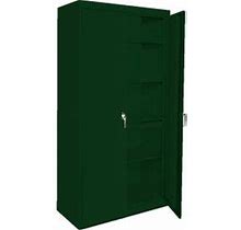 Steel Cabinets USA All Adjustable Storage Cabinet, 48"W X 18"D X 72"H, Hunter Green, All-Welded
