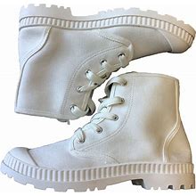 SO Womens Dragonfruit Ankle White Breathable Chunky Boot Shoes Size 10 US NEW
