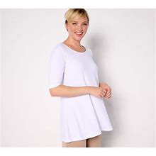 Susan Graver Tops | Susan Graver Women's Top Sz Xs Essentials Liquid Knit White A346351 | Color: White | Size: Xs
