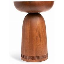 Nera Wooden Stool - Unisex - Wood - One Size - Brown