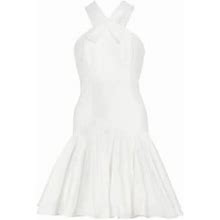 Amsale Women's Satin Halterneck Dress - Ivory - Size 12