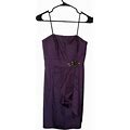 Eliza J Dresses | Eliza J Purple Strapless Formal Beaded Waist Bodycon Dress Women Sz 2 | Color: Purple/Tan | Size: 2