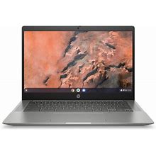 HP 14B-Na Chromebook 14" FHD Laptop, AMD Ryzen 3 3250C, 4GB RAM, 128GB Emmc Chrome OS Silver(Renewed)