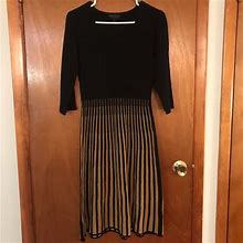 Connected Apparel Dresses | Sweater Dress | Connected Apparel | Color: Black/Tan | Size: S