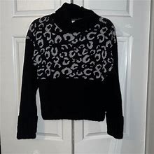 Nine West Sweaters | Nine West Chunky Funnel Neck Sweater, Small New Without Tags Super Soft | Color: Black/Silver | Size: S