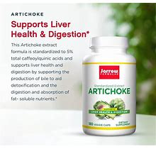 Jarrow Formulas Artichoke 500 Mg -180 Capsules Supports Liver Health & Digestion