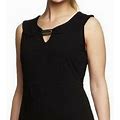 Denim & Co. Sleeveless Knit Maxi Dress Hardware Semi Fit Black Xs