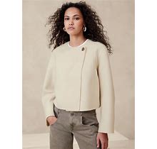 Women's Transition Cream White Estero Double-Faced Cropped Jacket Extra Large