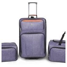 Protege Gray 3Pc Travel Luggage Set 24" Check Bag, 22" Duffel, & Boarding Tote