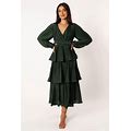 Pippa Long Sleeve Maxi Women's Dress - Emerald