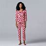 Women's Simply Vera Vera Wang 3/4 Sleeve Pajama Shirt & Cropped Pajama Pants Sleep Set, Size: XXL, Brt Pink