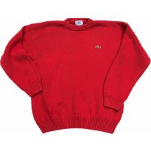 Chemistry Sweaters | Vintage Lacoste Chemise Woven Knit Red Pullover Sweater Size L 16/18 | Color: Red | Size: 4