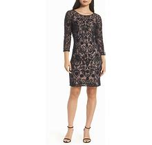 Women's Pisarro Nights Embroidered Cocktail Dress, Size 12P - Blue