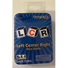 Lcr Left Center Right Dice Game Blue Tin 3 Or More Players Sealed 2019